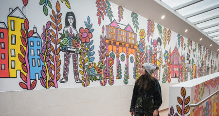 Corry Walk walls transformed by Artist Alice Mary